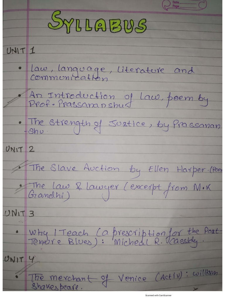 Legal English 1st Sem Notes | PDF