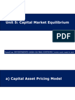 Unit 5 Capital Market Equilibrium