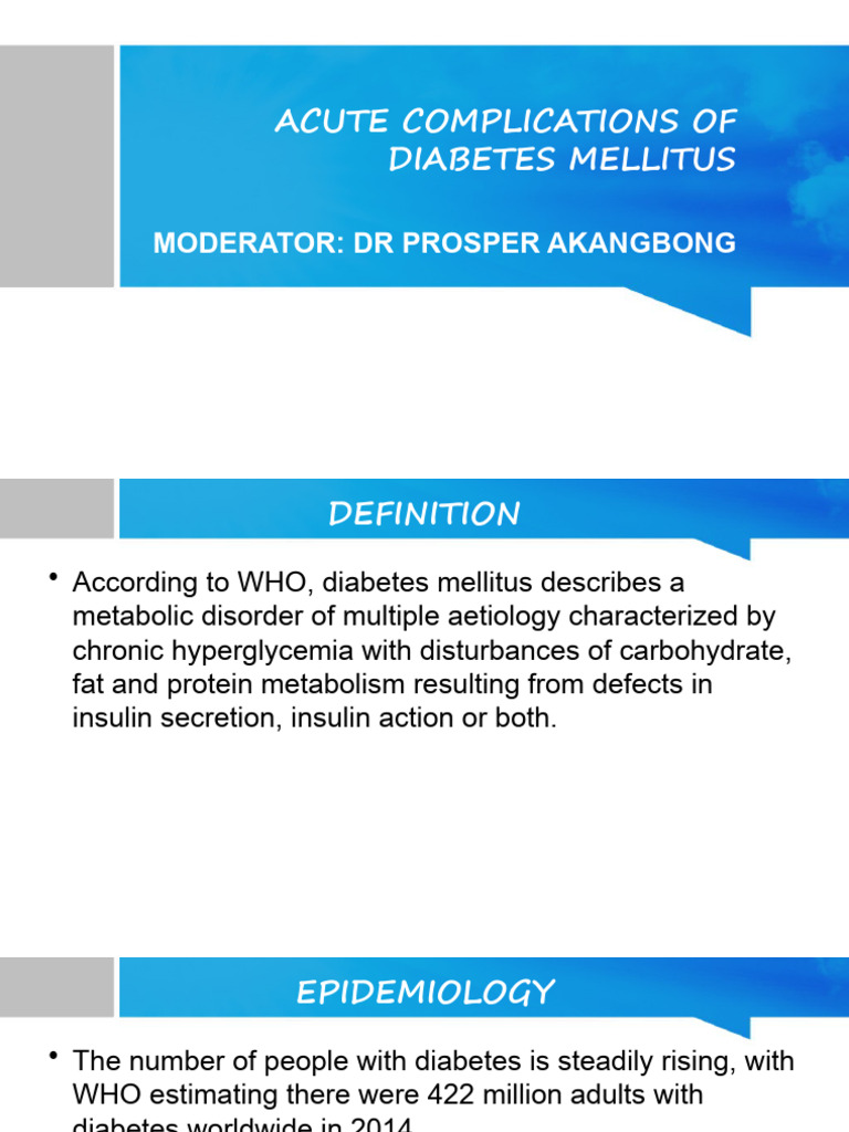 Acute Complications of Diabetes Mellitus Corrected | PDF