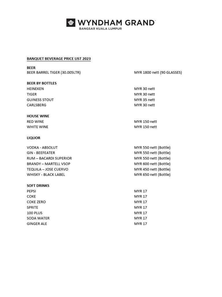 BANQUET_BEVERAGE_&_PRICE_LIST_2023 UPDATED PDF