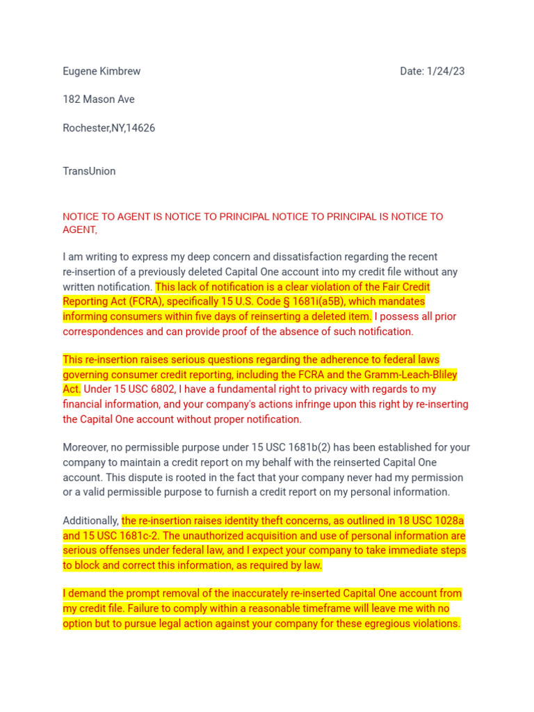 Reinsertion letter transunion pdf