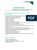Vacancy Notice External Advert Chief Internal Auditor 16 April 2023