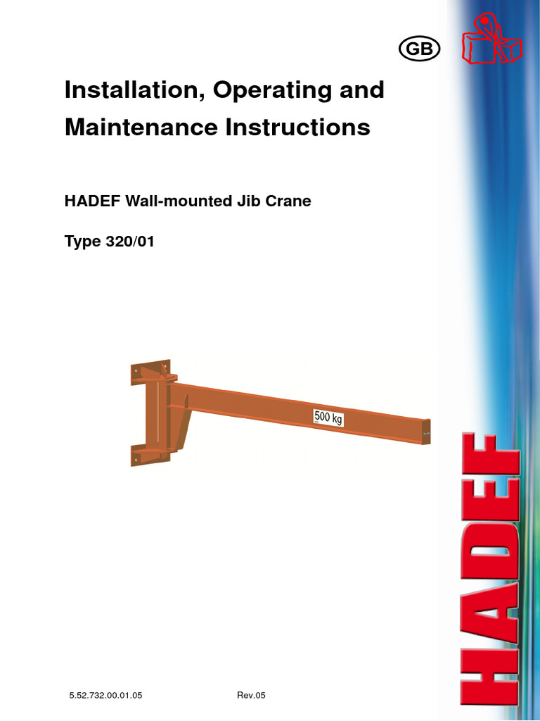 HADEF Jib Crane Installation Guide | PDF | Safety