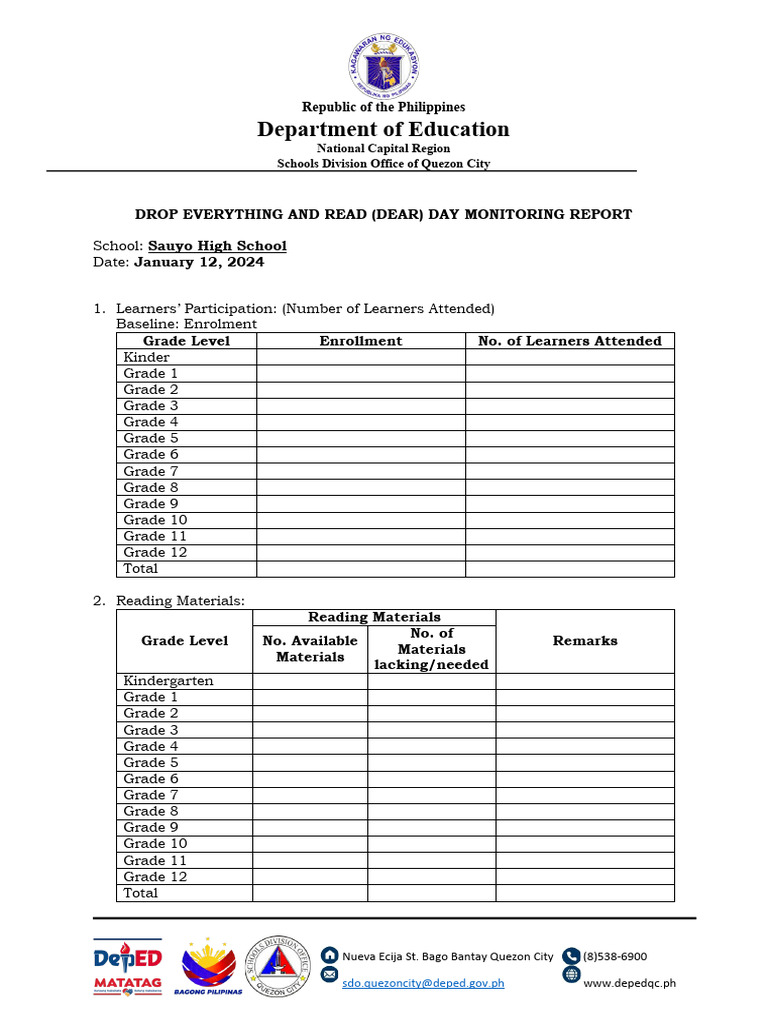 DEAR Day Monitoring Report 2024 | PDF