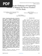 Uncovering The Challenges of Cooperating Teachers in Shaping Pre-Service Teachers: A Case Study