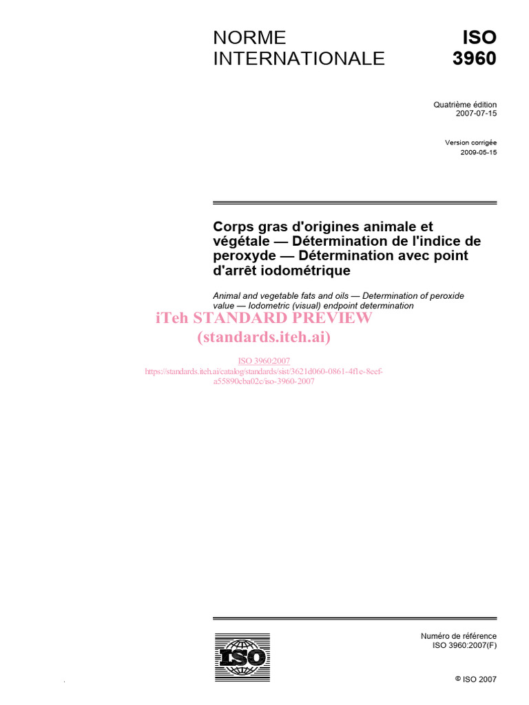 Iso 3960 2007 | PDF | Organisation internationale de normalisation ...
