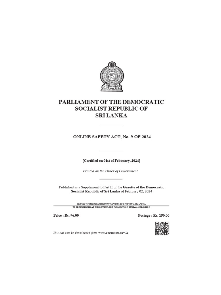 Online Safety Act English PDF Crimes