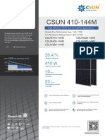 CSU N 410-144M Solar Panels