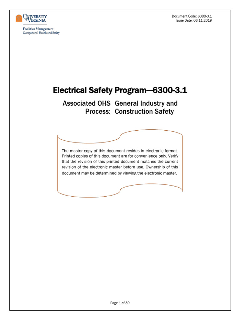 ElectricalSafetyProgram 20190611 | PDF | Occupational Safety And Health ...