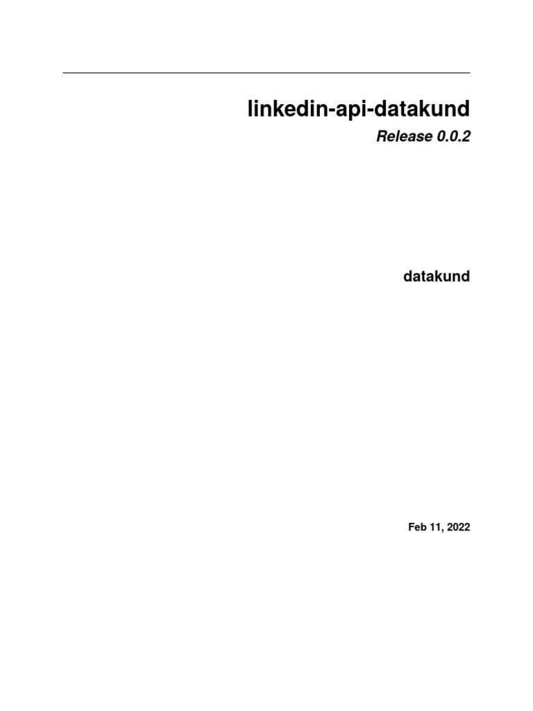 LinkedIn API Automation Guide | PDF | Search Engine Optimization ...