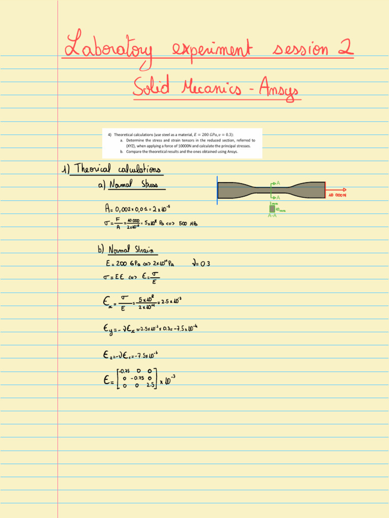 Ansys Solid Mechanics Experiment Results | PDF