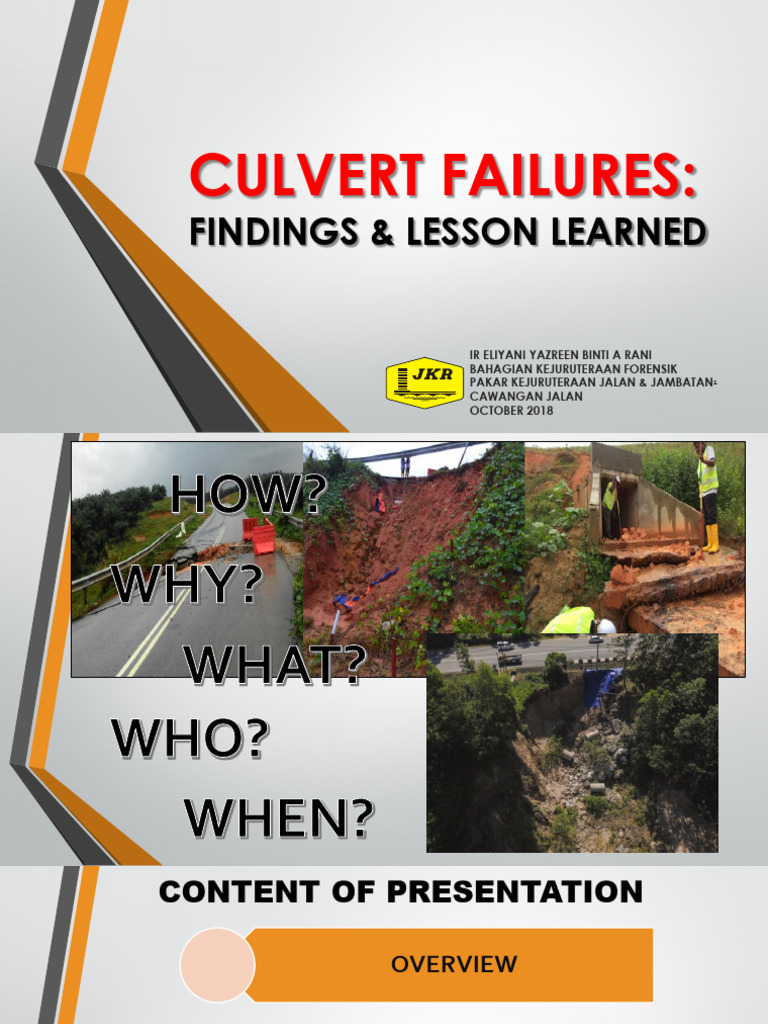 Topic 3 Culvert Failure Findings and Lesson Learned Ir Eliyani Yazreen ...