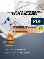 Topic 9 Findings and Issues Related To Lift Installation Ir Mohd Naimie Bin Mazid