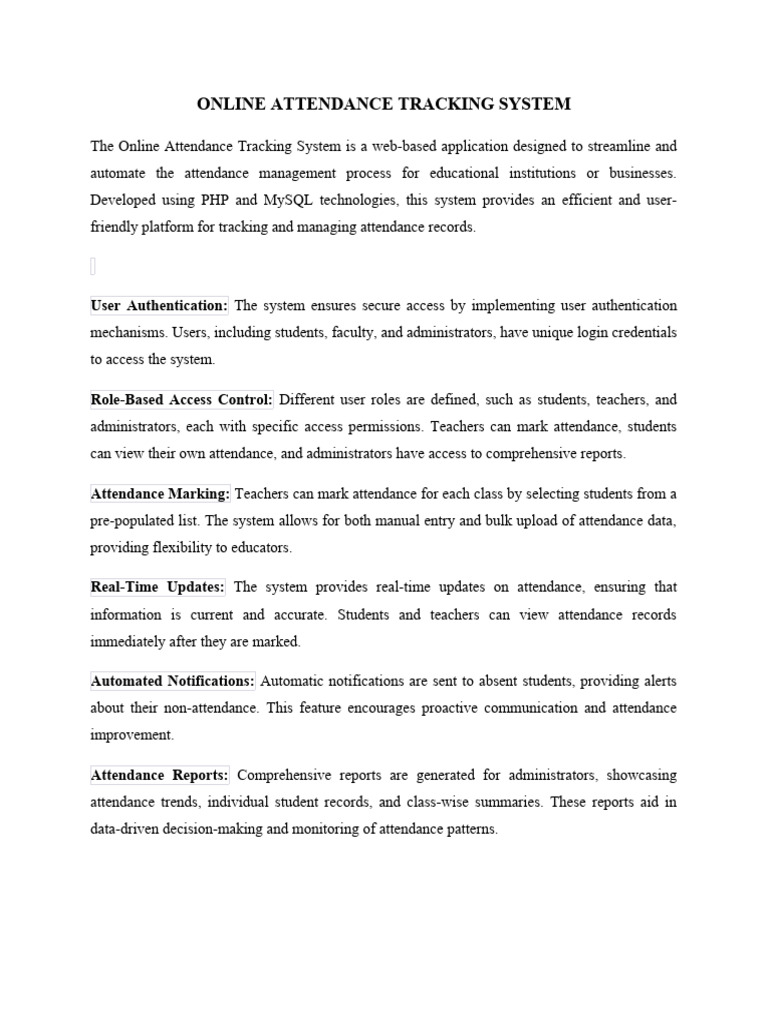 Online attendance tracking system download free pdf privacy web