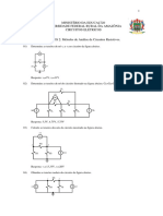 Lista 2 Metodos Analise Circuitos Resistivos