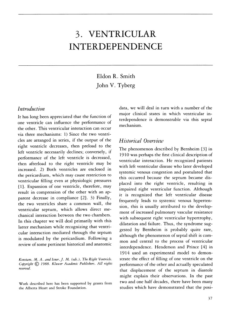 Smith1988 Ventricular Interdependence Pdf Ventricle Heart Diastole