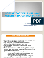 Sosialisasi Pelaksanaan Asesmen Bakat Dan Minat