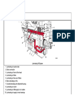 QSK45 - Flow Diagram, Lubricating Oil System