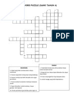 Crossword Puzzle Sains Tahun 4