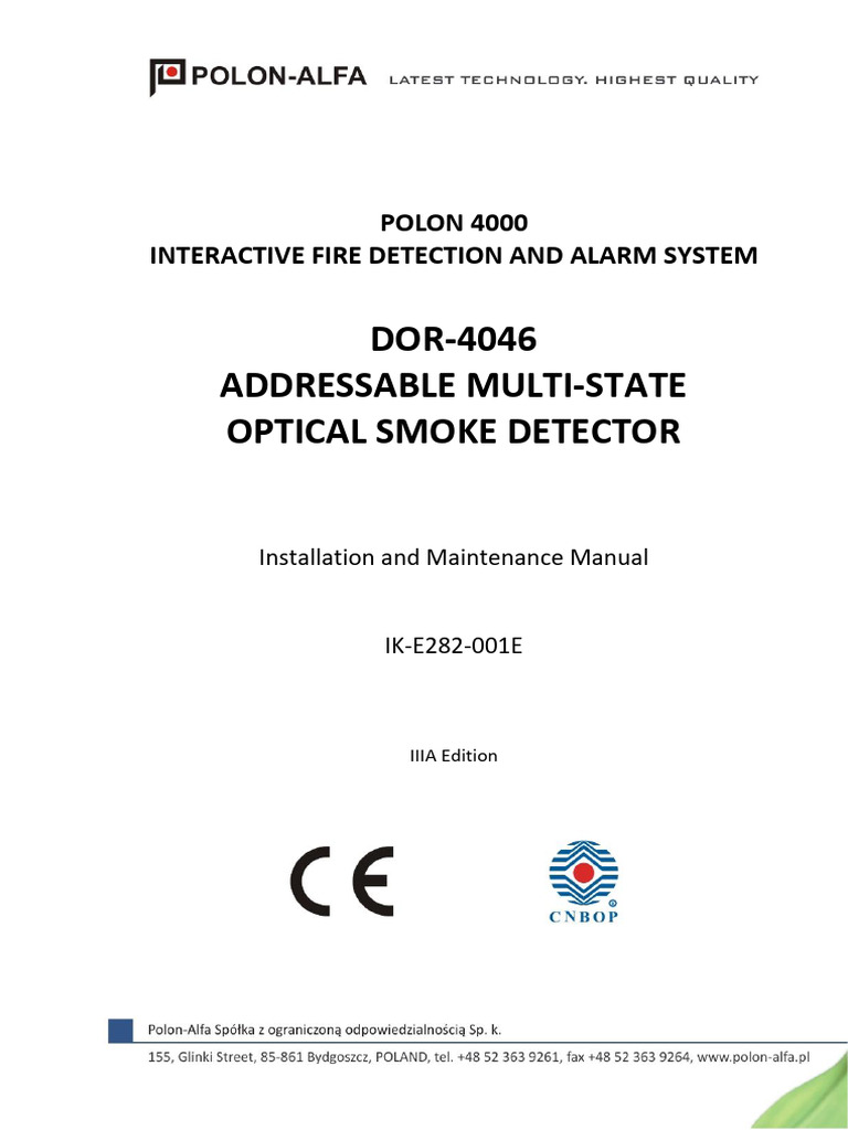 DOR-4046-Manual de Instalare - ENG | PDF | Diode | Sensor