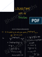 DPP 05 - Solutions - Log - Bhannat Maths - Compressed