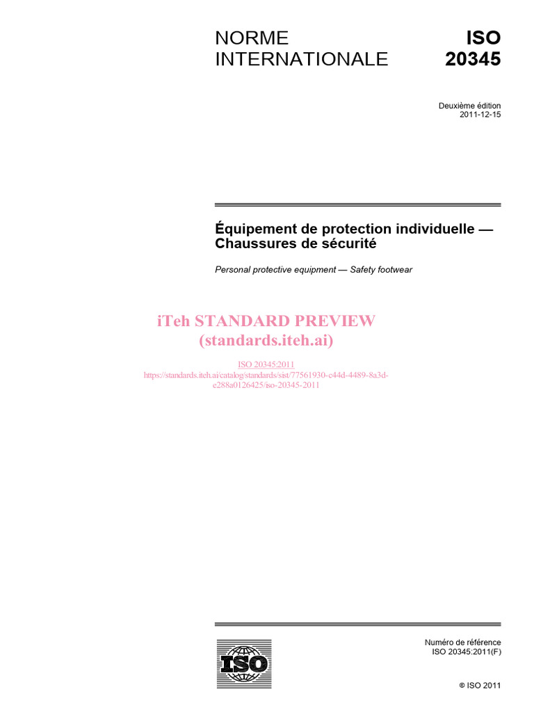 Iso 20345 2011 | PDF