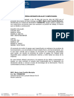 Acta de Entrega de Equipo Celular y Computadora