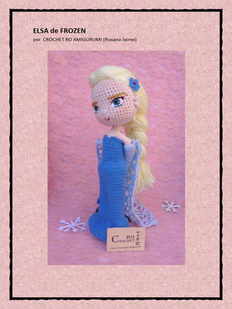 Elsa Frozen Por CROCHET RO AMIGURUMIS | PDF | Métodos y materiales de  enseñanza | Arte, image size:768x1024