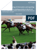 Study on the Sharing of Information and Reporting of Suspicious Sports Betting Activity in the EU 28 Oxford Institute 2014