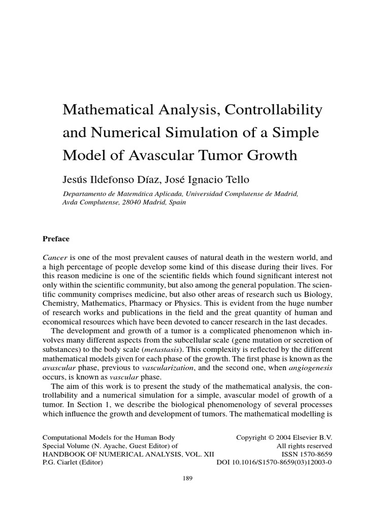Mathematical Analysis, Controllability and Numerical Simulation of A ...
