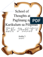 School of Thoughts at Paglinang NG Kurikulum Sa Pilipinas Edited