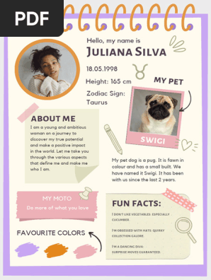 Beige Playful Collage All About Me Poster