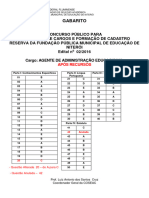 Concurso Fme 2016 NM Gab Agente de Administracao Educacional Final