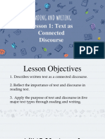 Lesson 1 Text As Connected Discourse