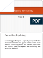 Counselling Psychology Unit 1