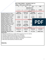 Datesheet Middle TERM-2 2023-24