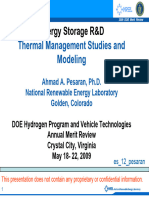 Thermal Management Studies and Modeling