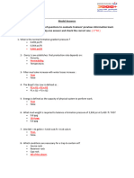 OG Industry Pre Test Module Answer