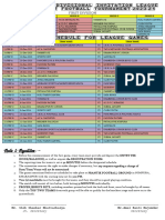 Fixture Schedule For League Games: Rules & Regulation