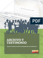 Archivo y Testimonio Memoria Abierta Guía de Trabajo Con Archivos de Organizaciones de La Sociedad Civil