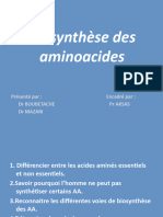 Biosynthèse Des Aminoacides