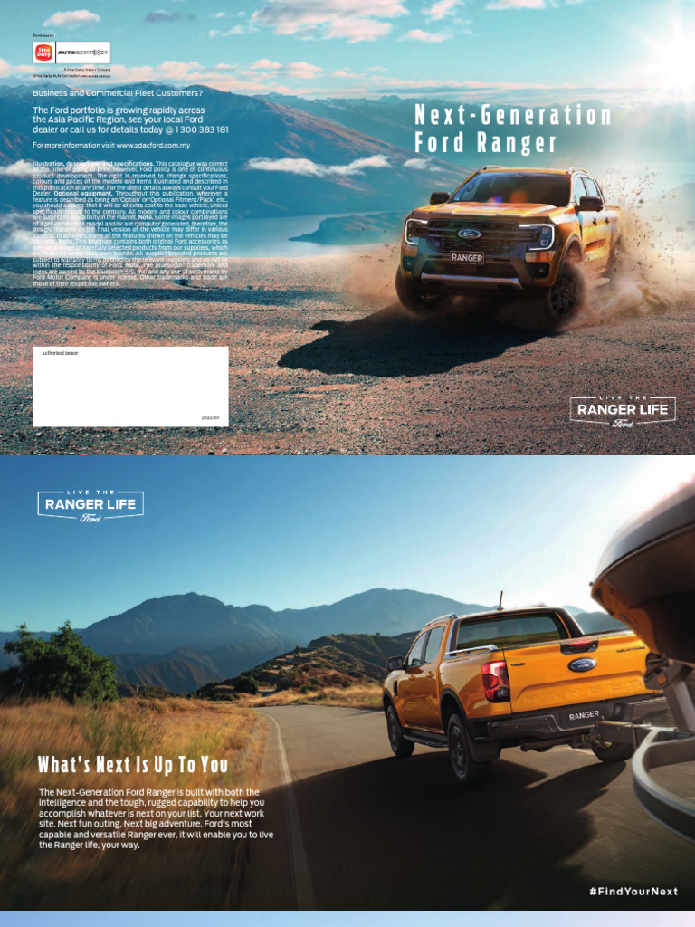 Ford Next Generation Ranger Brochure (Digital) | PDF | Steering | Headlamp
