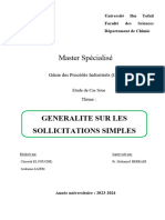 Generalite Sur Les Sollicitation Simples Correction