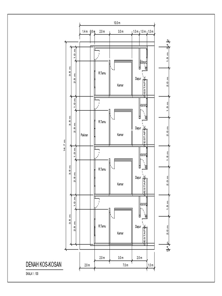 Denah Kos-Kosan Sederhana dan Minimalis | PDF