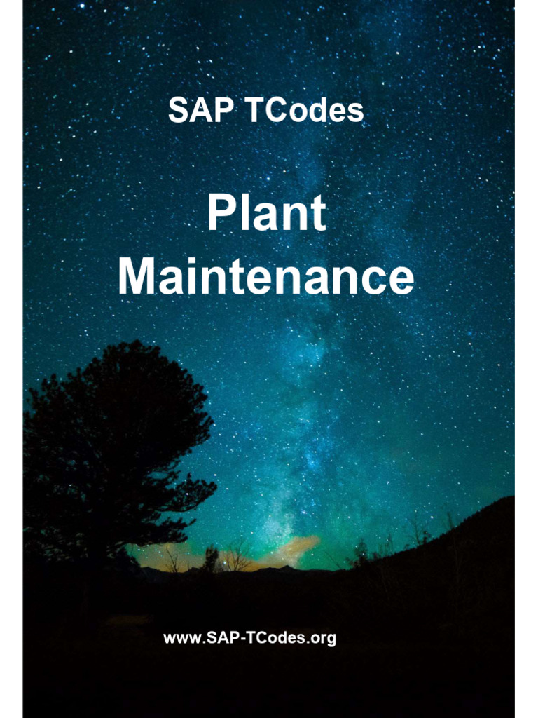 SAP TCodes for Plant Maintenance Guide | PDF | Computing | Information ...