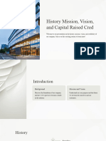 History Mission Vision and Capital Raised Cred