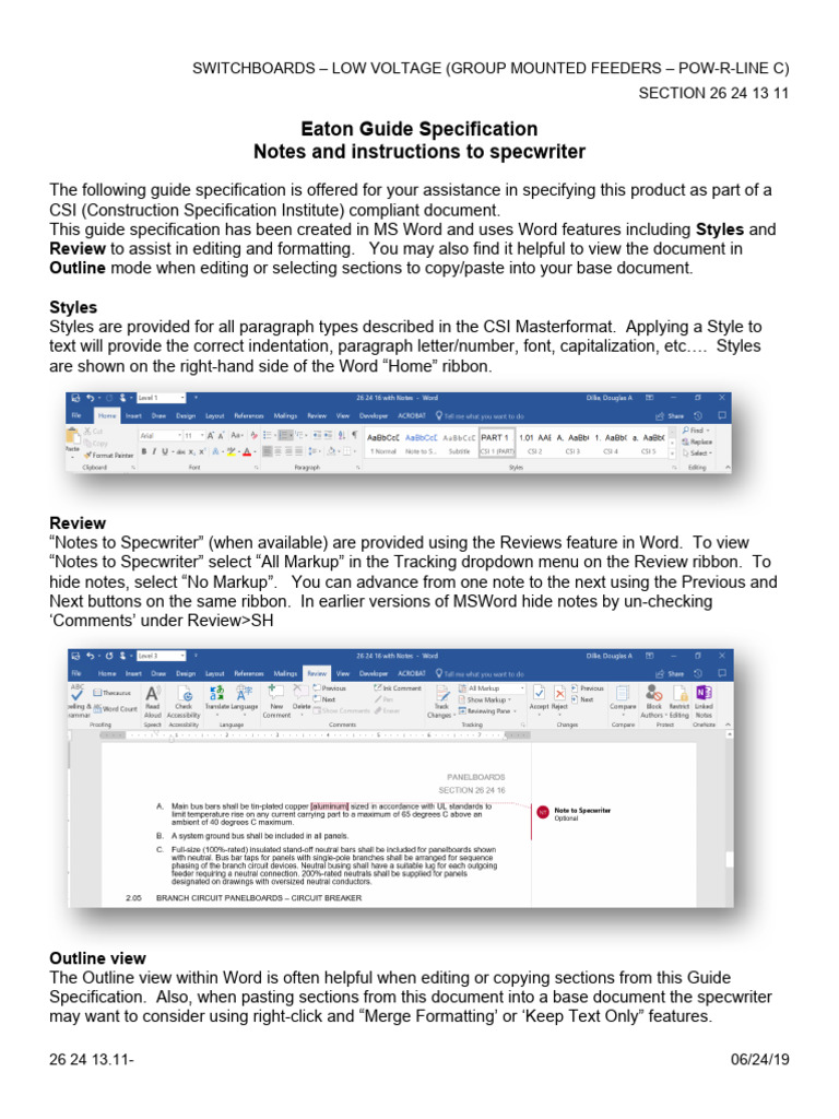 Low Voltage Switchboards Guide Specification | PDF | Fuse (Electrical ...