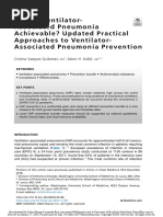 Is Zero Ventilator-Associated Pneumonia Achievable? Updated Practical Approaches To Ventilator - Associated Pneumonia Prevention