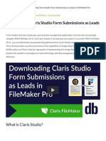 Claris Studio Form Submissions as Leads in FileMaker Pro | DB Services