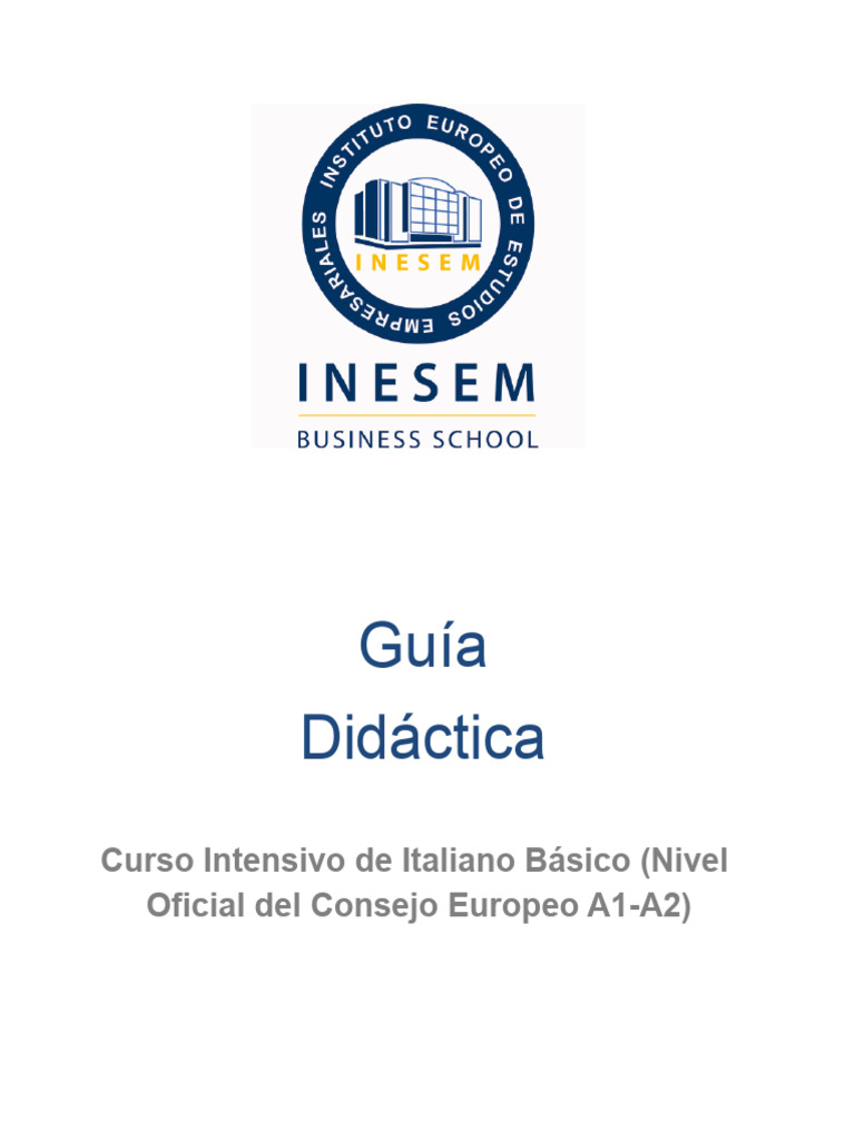 Guía Curso Italiano A1-A2 Online | PDF | Evaluación | Plan de estudios